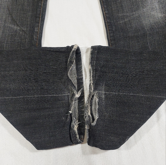 7 For All Mankind Bootcut Dark Wash Mid Rise Blue Jeans, 33 - Picture 4 of 11